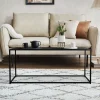 Couchtisch 115x32x50,5 cm Schwarz aus Metall ML-Design