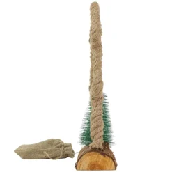 Deko LED Weihnachtsbaum aus Juteseil Standfigur 30 cm warmweiß mit Timerfunktion