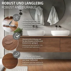 Deluxe PVC Klebevinylboden für 2,23 m² Roteiche Braun 2 mm dick ML-Design