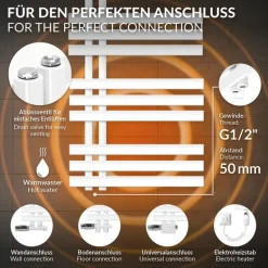 Design Badheizkörper Iron EM 500x1200 mm Weiß LuxeBath