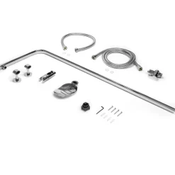 Duscharmatur 105 cm chrom für Regenduschen Oval