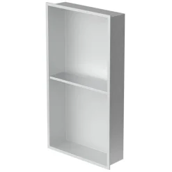 Duschnische 2 Ebenen 30x60 cm Silber aus Edelstahl Wandnische Duschablage LuxeBath