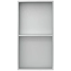 Duschnische 2 Ebenen 30x60 cm Silber aus Edelstahl Wandnische Duschablage LuxeBath