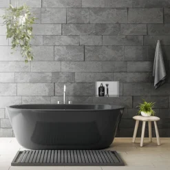 Duschnische 30x20 cm Silber aus Edelstahl Unterputz Rahmen Wandnische Duschablage LuxeBath