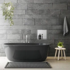 Duschnische 30x30 cm Silber aus Edelstahl Unterputz Rahmen Wandnische Duschablage LuxeBath