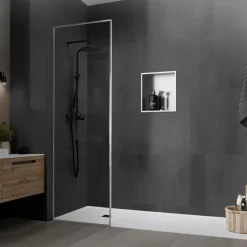 Duschnische 30x30 cm Silber aus Edelstahl Wandnische Duschablage LuxeBath