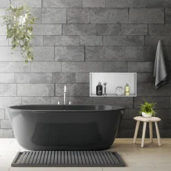 Duschnische 60x30 cm Silber aus Edelstahl Wandnische Duschablage LuxeBath