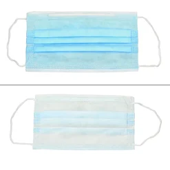 Einwegmasken 50 Stück 3-lagig Vliesmaterial blau