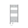 Elektrischer Badheizkörper mit Heizstab 1200W 600x1200 mm Chrome gerade mit Seitenanschluss LuxeBath