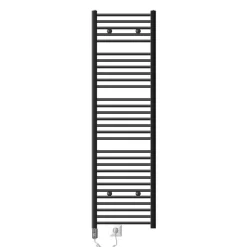 Elektrischer Badheizkörper mit Heizstab 1200W 500x1800 mm Anthrazit gerade mit Seitenanschluss LuxeBath