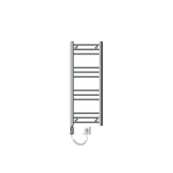 Elektrischer Badheizkörper mit Heizstab 300W 300x800 mm Chrome gerade mit Seitenanschluss LuxeBath