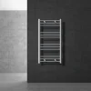 Elektrischer Badheizkörper mit Heizstab 300W 500x800 mm Chrom gerade Seitenanschluss & Thermostat LuxeBath