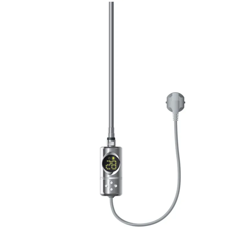 Elektrischer Badheizkörper mit Heizstab 300W 500x800 mm Chrome gebogen mit Seitenanschlus LuxeBath