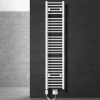 Elektrischer Badheizkörper mit Heizstab 900W 300x1800 mm Weiß gerade mit Seitenanschluss LuxeBath