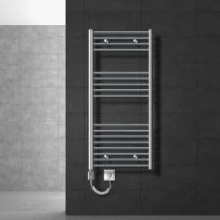 Elektrischer Badheizkörper mit Heizstab 900W 600x1200 mm gerade mit Seitenanschluss