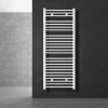 Elektrischer Badheizkörper mit Heizstab 900W 600x1500 mm Weiß gerade Seitenanschluss & Thermostat Digitalanzeige LuxeBath