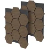 2er Set Akustikpaneele für 1m² Braun Wandpaneele Hexagon Schallabsorber Schalldämmung ML-Design