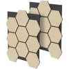 2er Set Akustikpaneele für 1m² Eiche Wandpaneele Hexagon Schalldämmung ML-Design