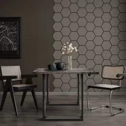 2er Set Akustikpaneele für 1m² Grau Wandpaneele Hexagon Schallabsorber Schalldämmung ML-Design