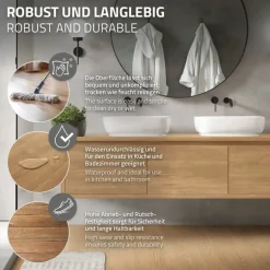 2er Set Deluxe PVC Klebevinylboden für 2,23 m² Eiche Sundance 2 mm dick ML-Design