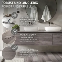 2er Set Deluxe PVC Klebevinylboden für 2,23 m² Kiefer Grau 2 mm dick ML-Design