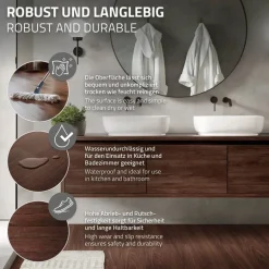 3er Set Deluxe PVC Klebevinylboden für 2,23 m² Rot-Braun Nuss 2 mm dick ML-Design