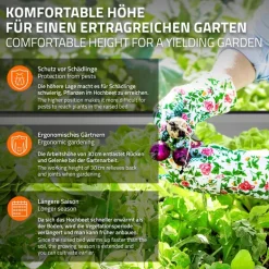 2er Set Hochbeet 90x90x30 cm Anthrazit aus Metall ML-Design