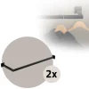 2er Set Kleiderstange Garderobe Wandmontage 30x90 cm Schwarz aus Stahl ML-Design