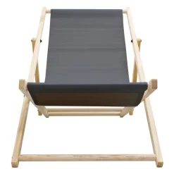 5er Set Liegestuhl klappbar Anthrazit Holz verstellbare Rückenlehne 3 Positionen bis 120 kg Sonnenliege Gartenliege Strandliege