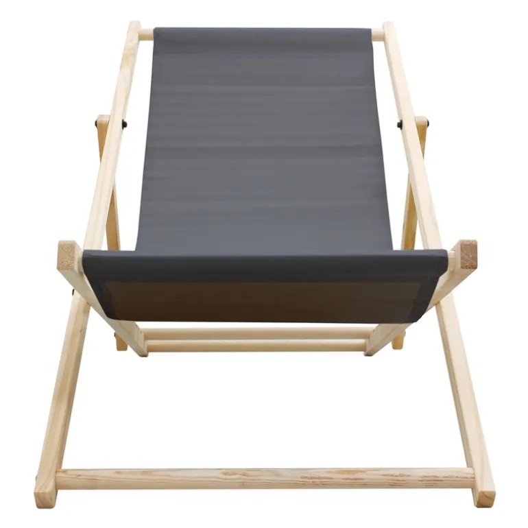 5er Set Liegestuhl klappbar Anthrazit Holz verstellbare Rückenlehne 3 Positionen bis 120 kg Sonnenliege Gartenliege Strandliege