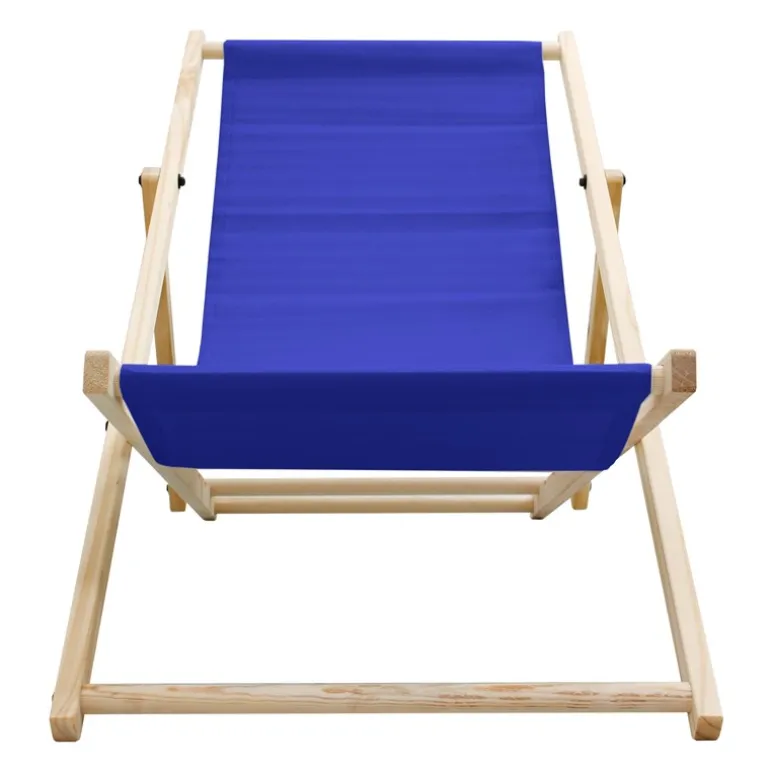 2er Set Liegestuhl klappbar Dunkelblau Holz verstellbare Rückenlehne bis 120 kg Sonnenliege Gartenliege Strandliege