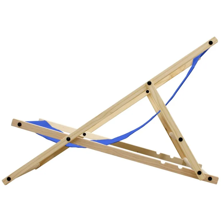 4er Set Liegestuhl klappbar Dunkelblau Holz verstellbare Rückenlehne bis 120 kg Sonnenliege Gartenliege Strandliege