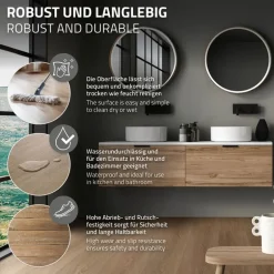 3er Set PVC Vinylboden Bodenbelag 7 Dielen 4,2mm für 1,54m² mit Klick-System Eiche Golden Hour ML-Design