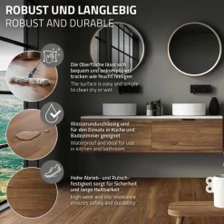 5er Set PVC Vinylboden Bodenbelag 7 Dielen 4,2mm für 1,54m² mit Klick-System Eiche Outtrigger ML-Design