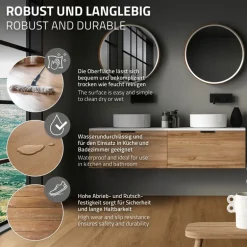 5er Set PVC Vinylboden Bodenbelag 7 Dielen 4,2mm für 1,54m² mit Klick-System Eiche Sandbar ML-Design