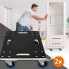 2er Set Rollbrett Möbelroller 40 x 60 cm aus Multiplex mit Feststellbremsen Tragkraft 800 kg