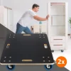2er Set Rollbrett Möbelroller 60 x 80 cm aus Multiplex mit Feststellbremsen Tragkraft 800 kg