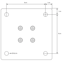 4er Set Tischbeine 30 cm Dunkelgrau Optik Industrial Stahl pulverbeschichtet eckig Profil 4x4cm Höhenverstellbare Möbelfüße 1-4 cm