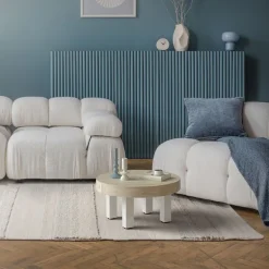 4er Set Tischbeine I-Design 30 cm Weiß glänzend aus pulverbeschichtetem Stahl eckig Profil 8x8 cm Höhenverstellbare Möbelfüße 1-4 cm ML-Design