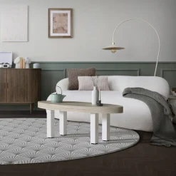 4er Set Tischbeine I-Design 42 cm Weiß glänzend aus pulverbeschichtetem Stahl eckig Profil 8x8 cm Höhenverstellbare Möbelfüße 1-4 cm ML-Design