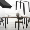 2er Set Tischbeine Loft 90x72 cm Schwarz Profil 8x2 cm aus Stahl U-Form ML-Design