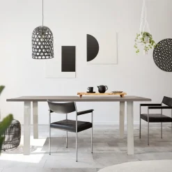 2er Set Tischbeine Loft 75x72 cm Silber Profil 8x2cm aus Edelstahl U-Form ML-Design