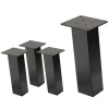 4er Set Tischbeine schräg H30 cm Dunkelgrau Optik Industrial Stahl Profil 8x8 cm I-Form 96° Neigung ML-Design