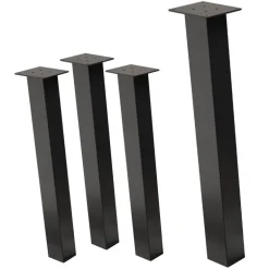 4er Set Tischbeine schräg H72 cm Dunkelgrau Optik Industrial Stahl Profil 8x8 cm I-Form 96° Neigung ML-Design