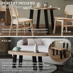 4er Set Tischbeine schräg H30 cm Schwarz glänzend aus Stahl eckig Profil 8x8 cm I-Form Möbelfüße Metall 96° Neigung ML-Design