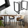 2er Set Tischgestell B60xH72 cm in T-Form Metall Schwarz ML-Design