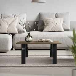 2er Set Tischkufen Bankkufen Loft 44x42 cm Schwarz Profil 8x2 cm Stahl U-Form ML-Design