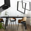 2er Set Tischkufen 80GRAD Neigung 75x72 cm Industrial Profil 8x2 cm Stahl ML-Design