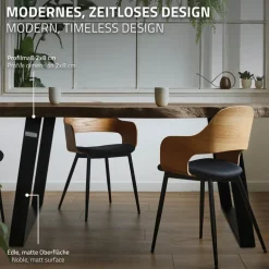 2er Set Tischkufen 80GRAD Neigung 75x72 cm Schwarz Profil 8x2 cm Stahl ML-Design