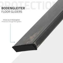 2er Set Tischkufen Loft 90x72 cm Profil 8x2 cm Stahl U-Form ML-Design